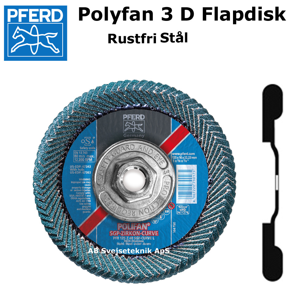 Polifan 3D Flapdisk til Rustfri Stål 115 mm